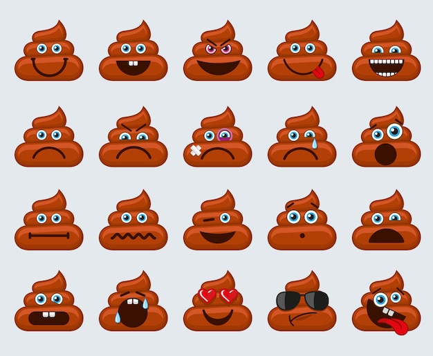 Emoticon di cacca icone di emoticon