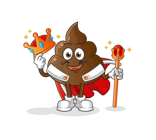 Vector the poop king. cartoon