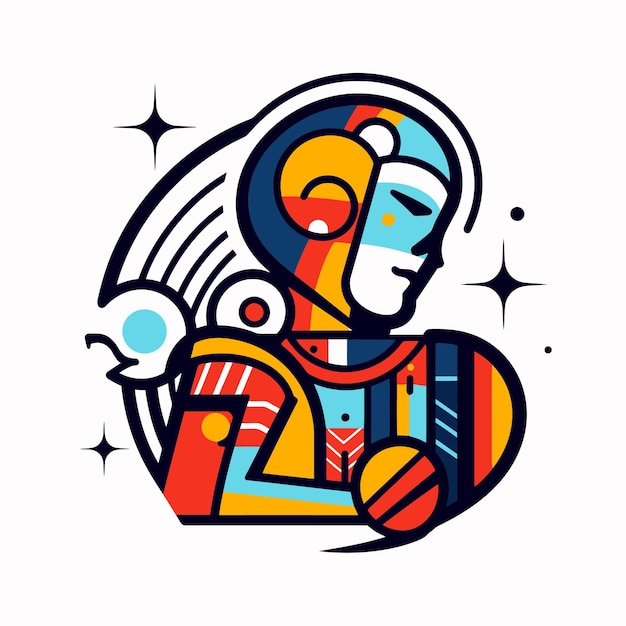 Pop art of astronauts