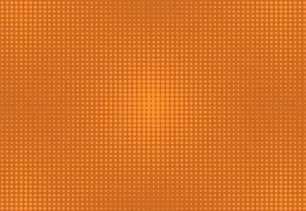 Vector pop art background. comic halftone pattern. orange texture. cartoon retro texture. gradient wow design