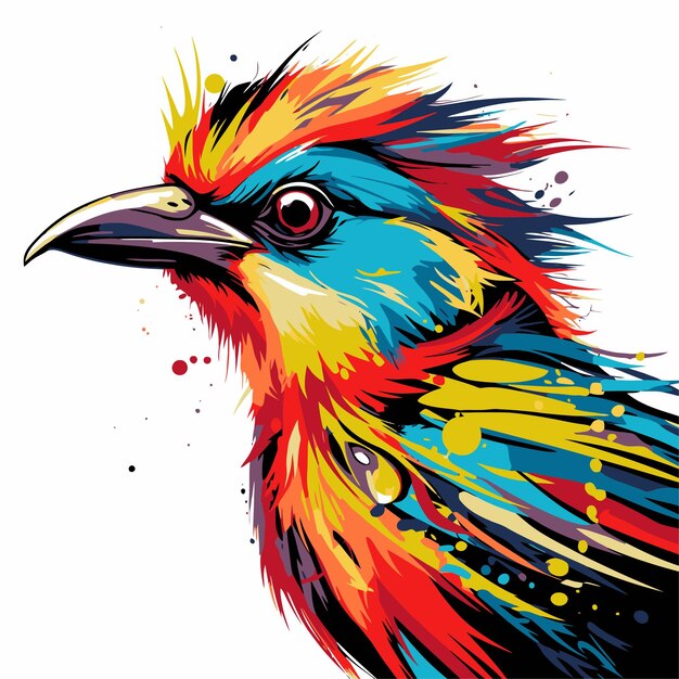 Vector pop art bird