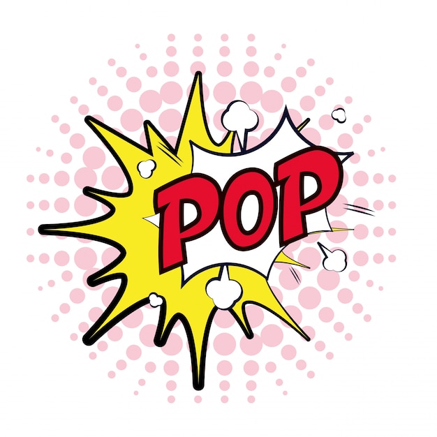 Pop art bubble speech explosion dotted