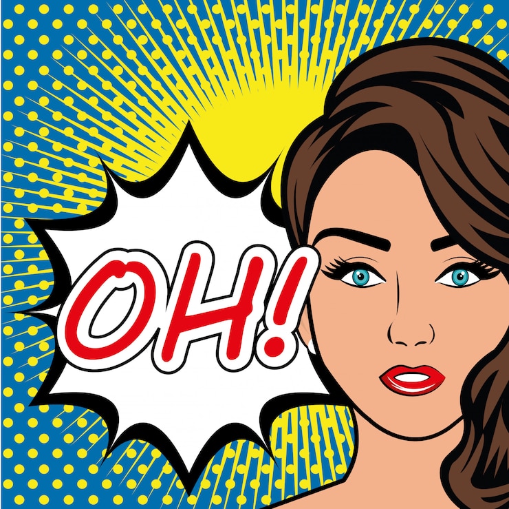 Vector pop art cartoon graphics