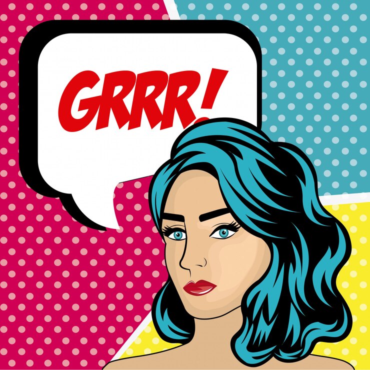Vector pop art cartoon graphics