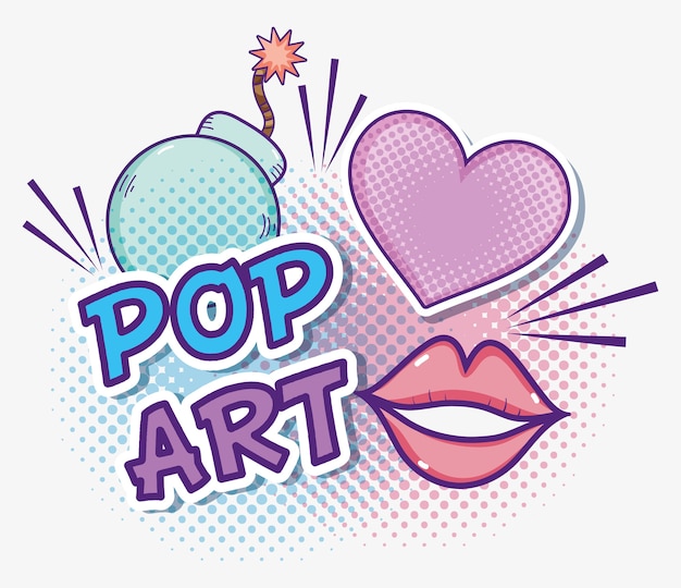 Pop-art cartoons collectie