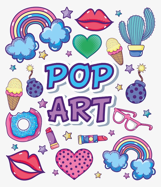 Pop-art cartoons collectie