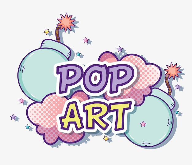 Pop art cartoons collection 