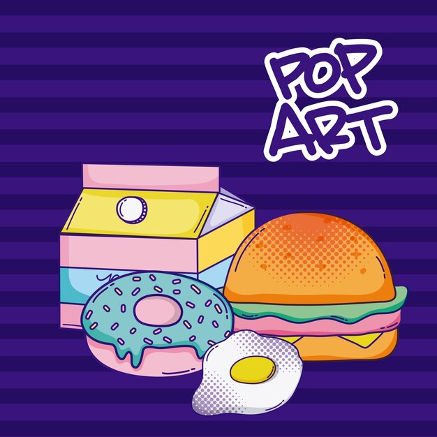 Vector pop art cartoons