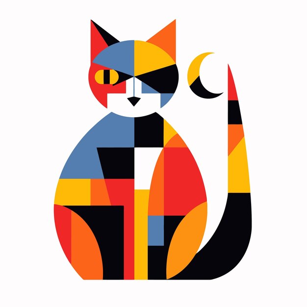 Vector pop art cat