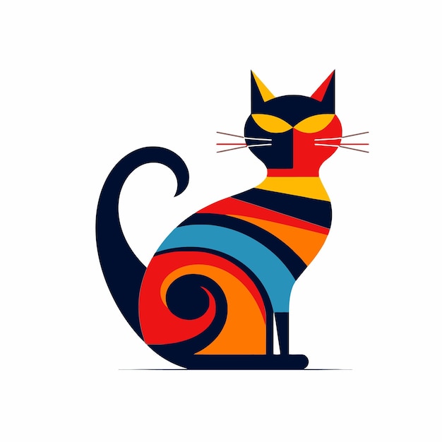 Vector pop art cat