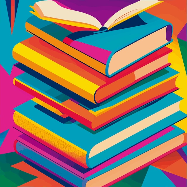 Pop art cool modern colorful inspiring book illustration