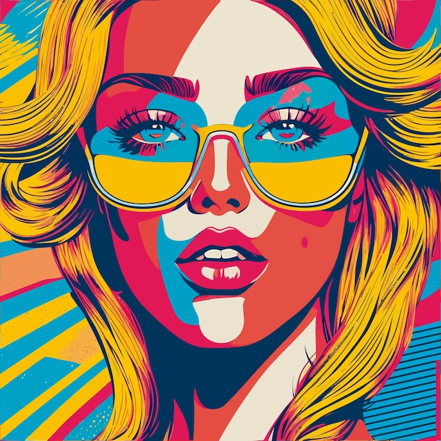 Pop art coole moderne illustratie