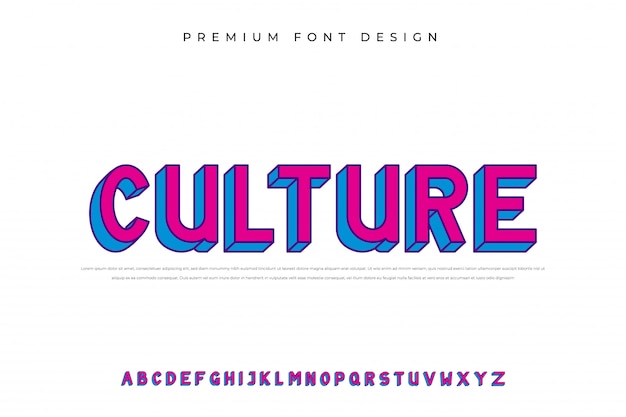 pop-art cultuur alfabet lettertype