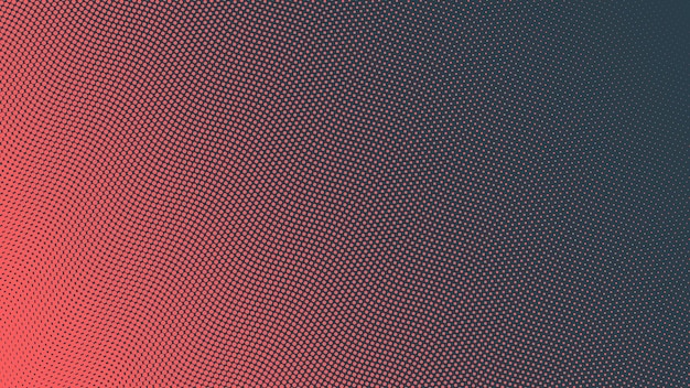 Vector pop art dots wavy halftone gradient vector textured red blue abstract background