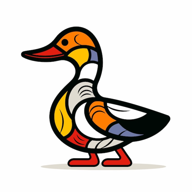 Pop art duck illustration design