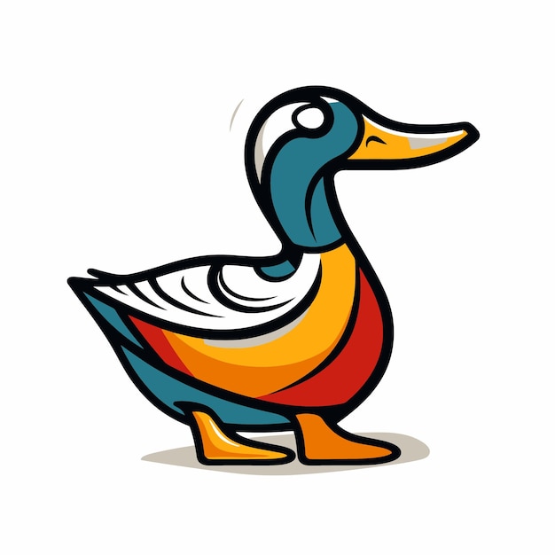 Pop art duck illustration design