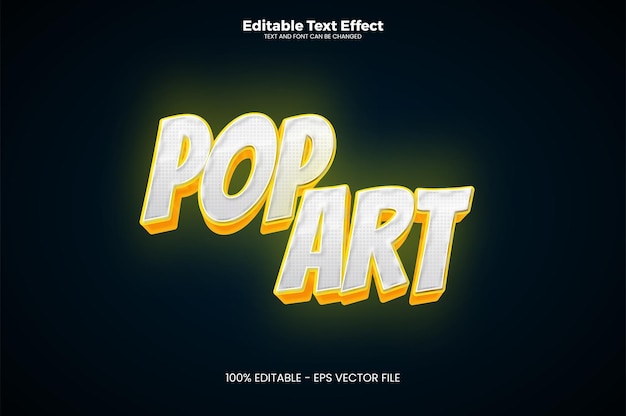 Pop art editable text effect in modern trend style Premium Vector