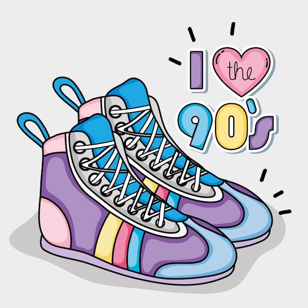 Vector pop art fashion shoes cartoons