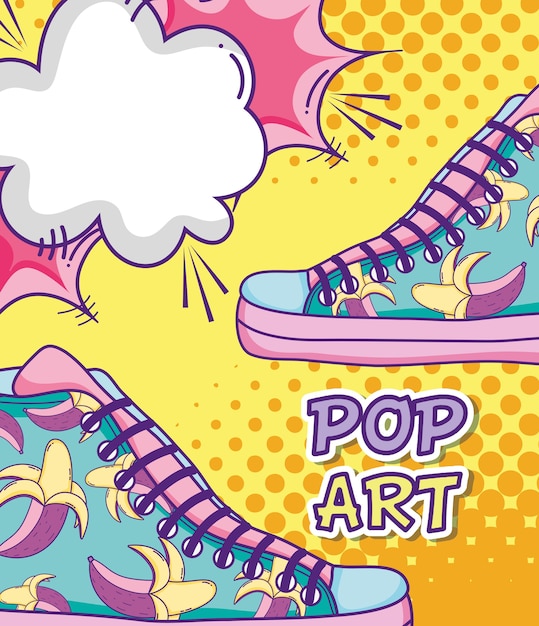 Vettore pop art divertenti cartoni animati colorati