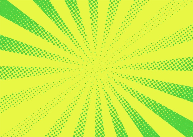 Vector pop art halftone background. comic cartoon retro sunburst effect.