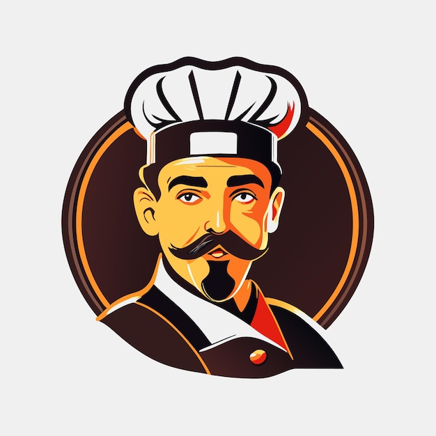 Pop art illustration of a bearded man esports mascot gaming logo design template