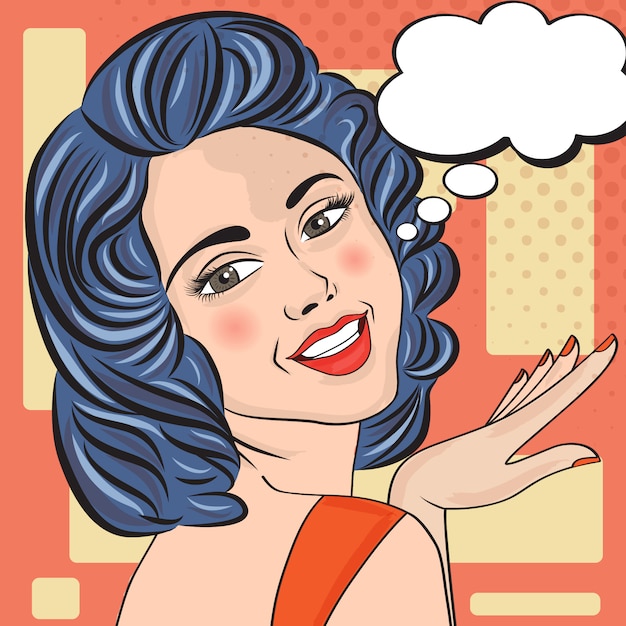 Pop Art illustration of woman