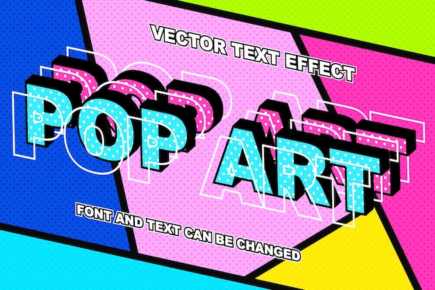 Pop-art komische stijl kleurrijke 3d bewerkbare teksteffect lettertype stijlsjabloon