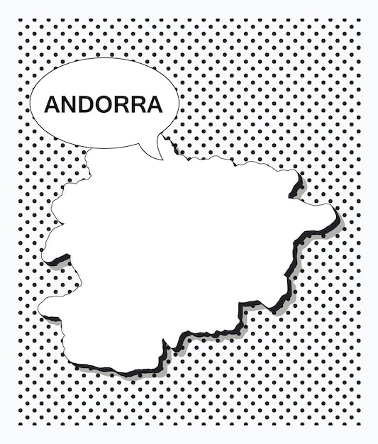 Mappa pop art di andorra