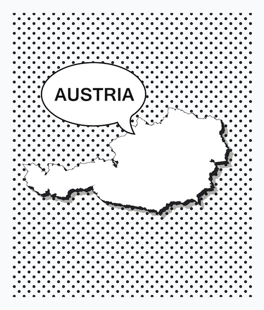 Pop art map of austria