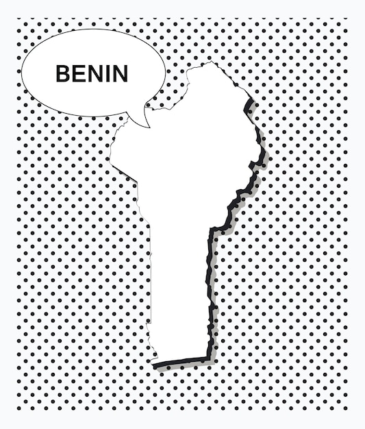 Pop art map of benin