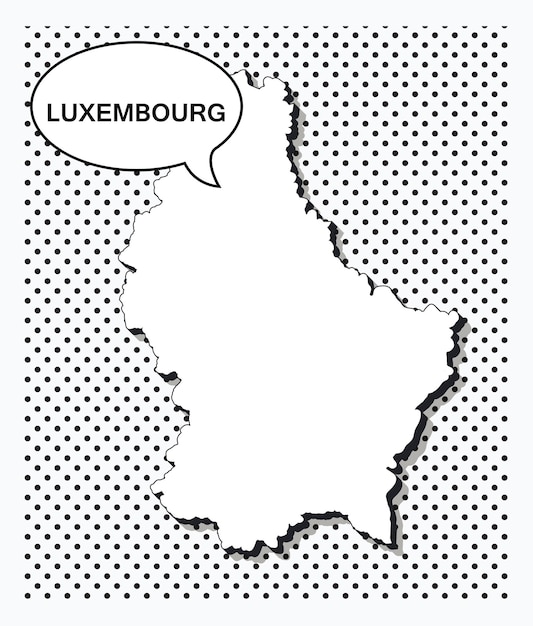 Pop art map of luxembourg