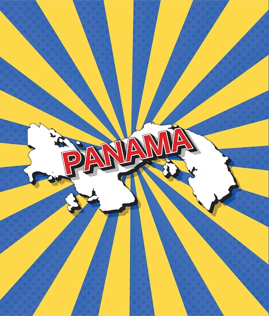 Mappa pop art di panama