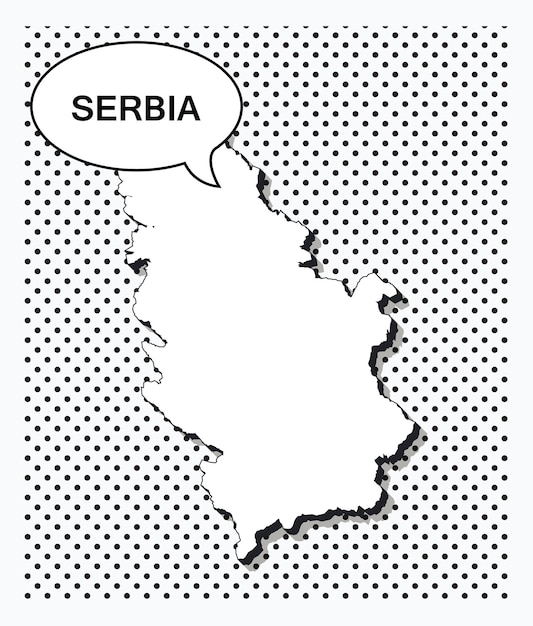 Mappa pop art della serbia