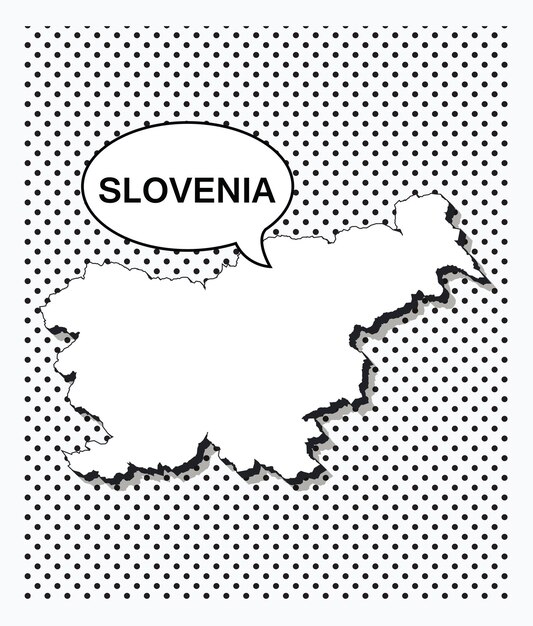 Pop art map of slovenia