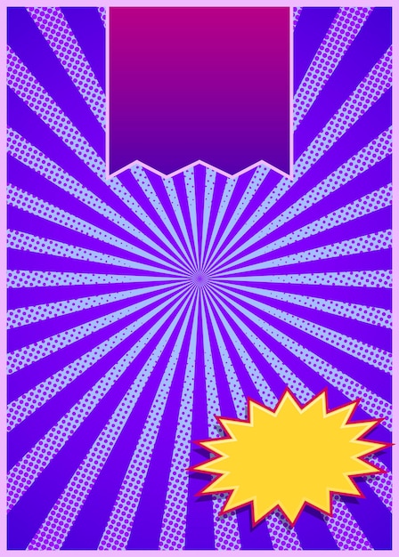 Pop art poster template for print and design Vector clipart