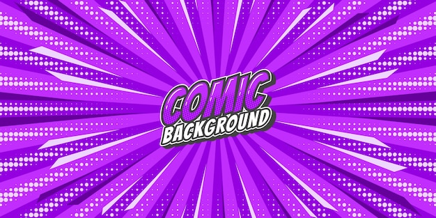 Vector pop art retro comic rays background