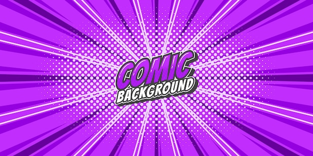 Vector pop art retro comic rays background