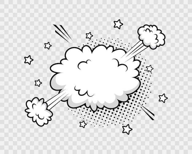 Vector pop art speed cloud. comic speech bubble. vector illustration.