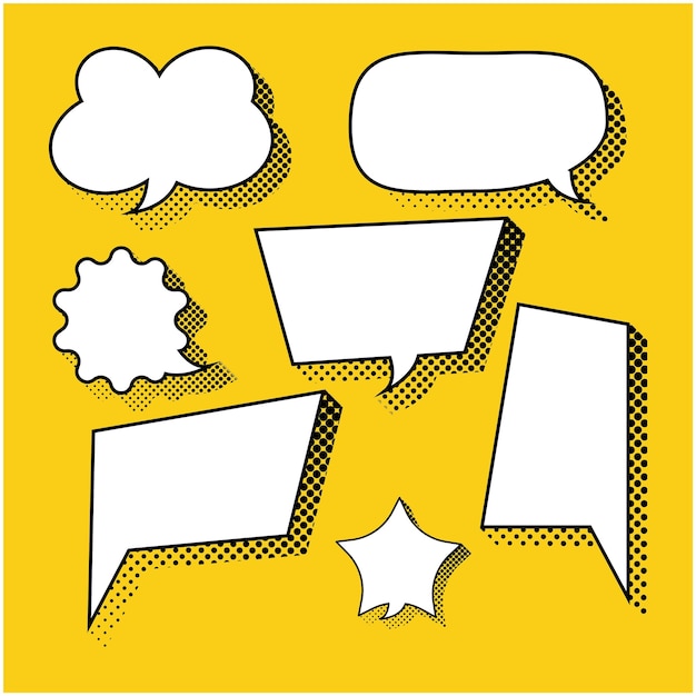 pop art style speech bubble vector design