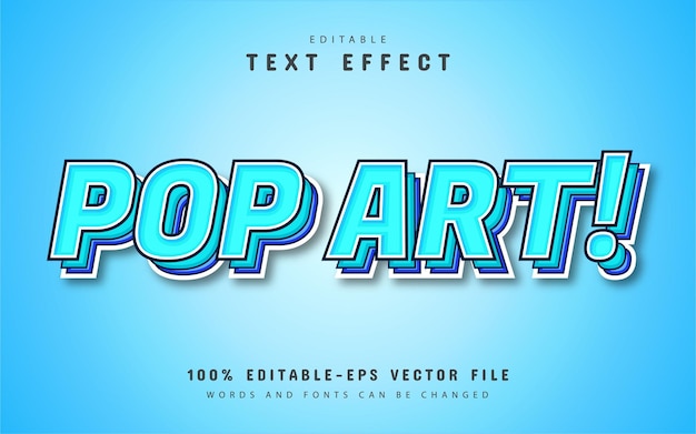 Pop art text effect editable