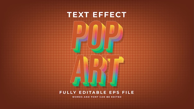 Pop art text effect fully editable