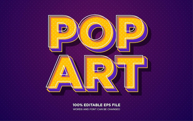 Pop art text style effect