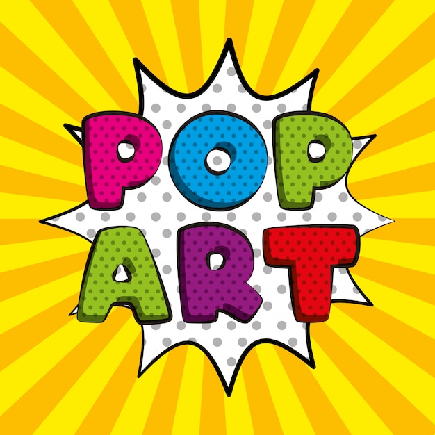 Vector pop art toespraak cartoon