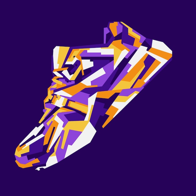 Vector pop art wpap style sneakers design