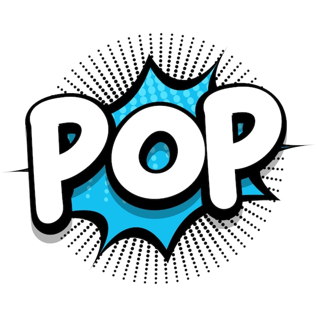 Pop comic book explosie zeepbel vectorillustratie