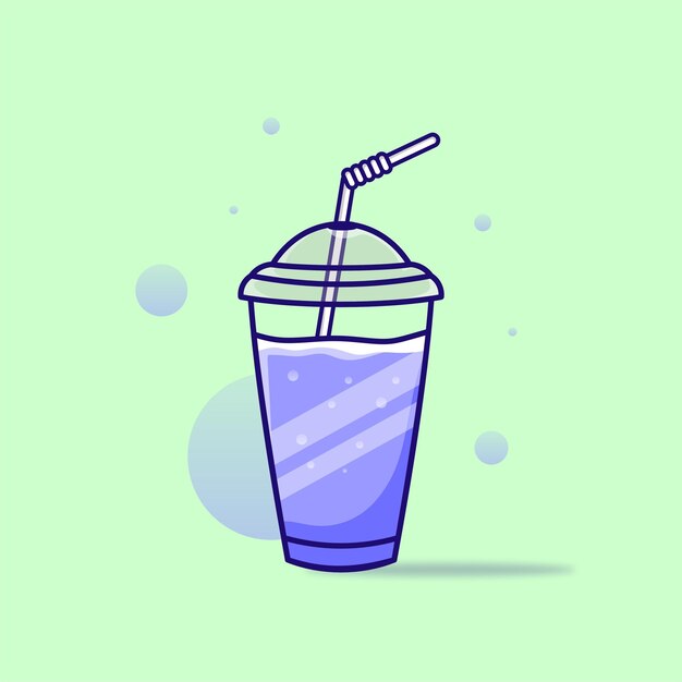 Vettore illustrazione di una tazza di pop drink