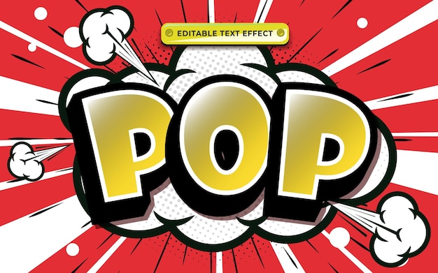 Pop text effect style comic editable promotion style font graphic