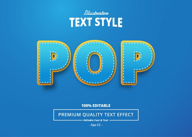 Pop text effect