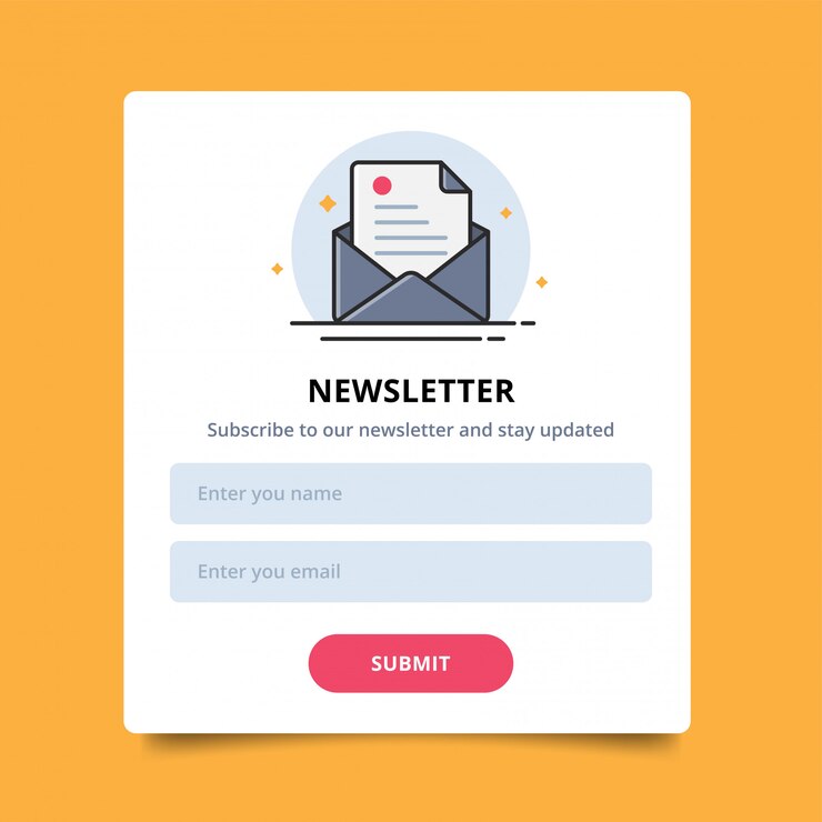 Vector pop up letter icon for online newsletter orders purchases, user interface and submit.