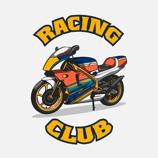 Popart illustratie motorracen vector ontwerp